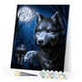 paint by numbers | Wolves and Full Moon | animals intermediate new arrivals wolves | FiguredArt