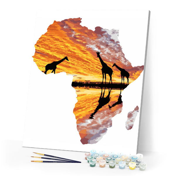paint by numbers | Africa and Giraffes | animals easy giraffes landscapes new arrivals | FiguredArt