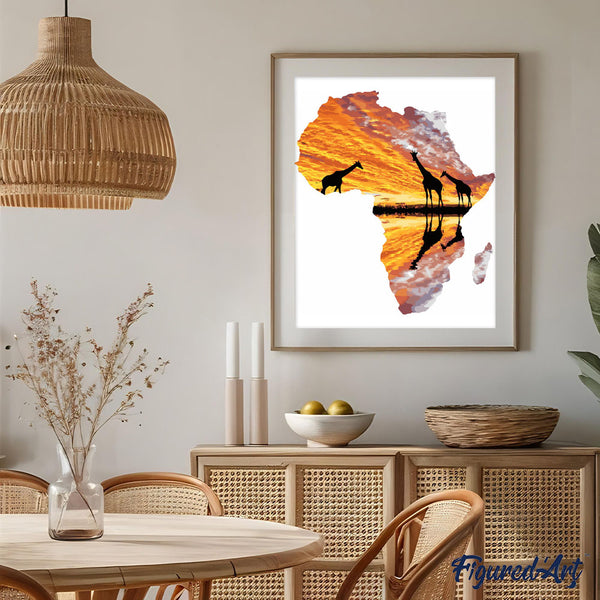 paint by numbers | Africa and Giraffes | animals easy giraffes landscapes new arrivals | FiguredArt