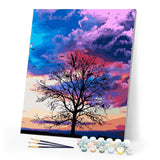 paint by numbers | Tree and Beautiful colors | intermediate landscapes new arrivals trees | FiguredArt