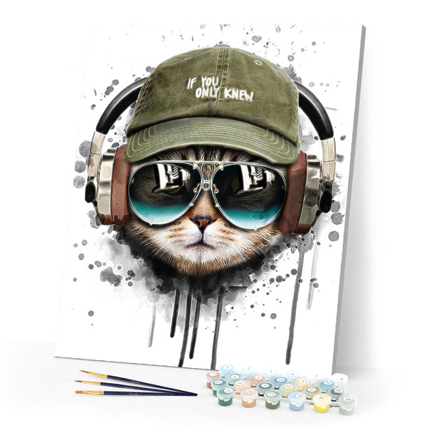 paint by numbers | Cat keep cool | animals cats intermediate new arrivals | FiguredArt