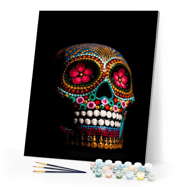 paint by numbers | Decorated Skull | easy new arrivals world | FiguredArt
