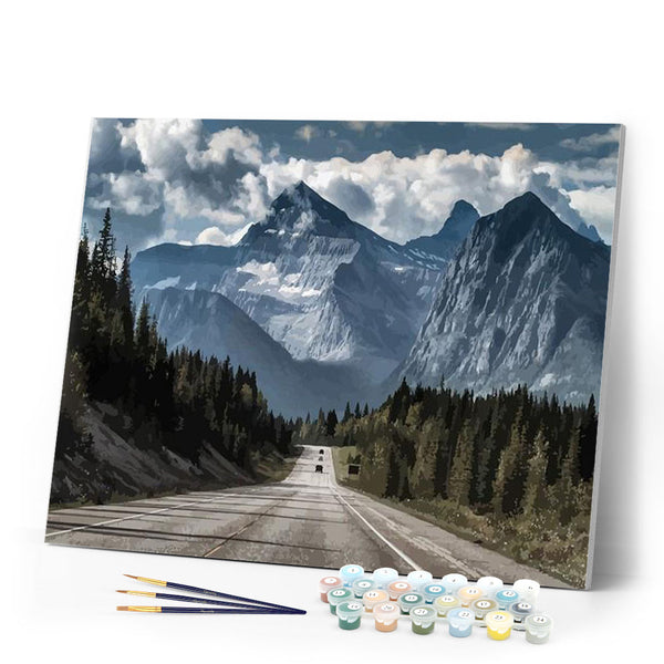 paint by numbers | Driving in the Mountains | advanced landscapes mountains new arrivals | FiguredArt