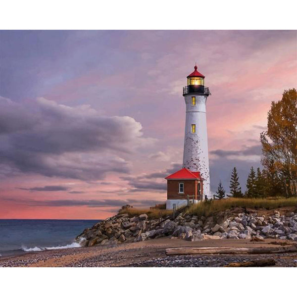 paint by numbers | Sea Lighthouse | intermediate landscapes new arrivals | FiguredArt