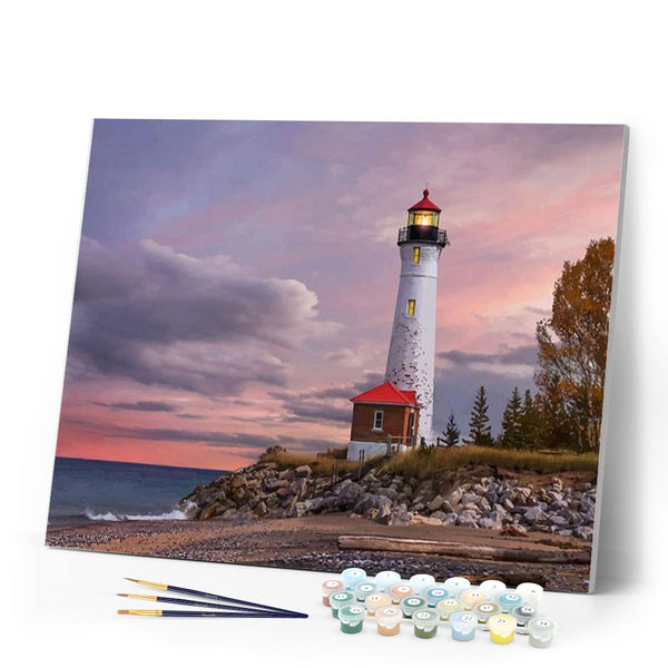 paint by numbers | Sea Lighthouse | intermediate landscapes new arrivals | FiguredArt