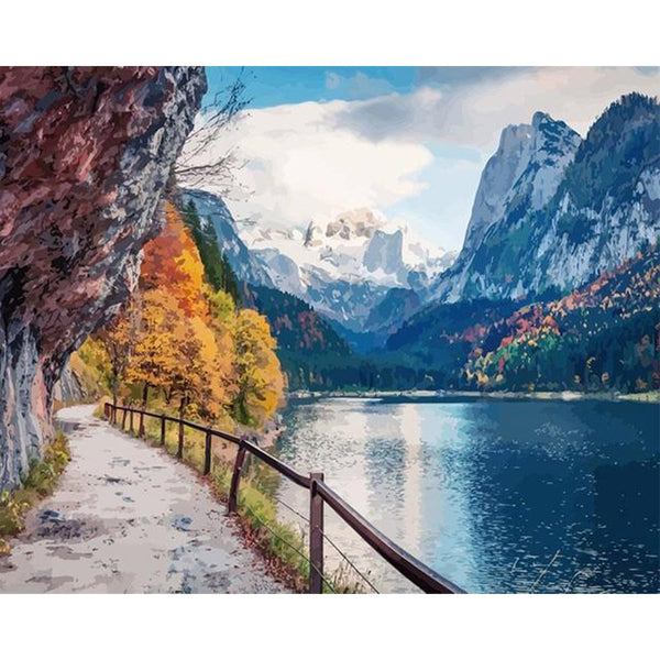 paint by numbers | Near the Mountains | advanced landscapes mountains new arrivals | FiguredArt