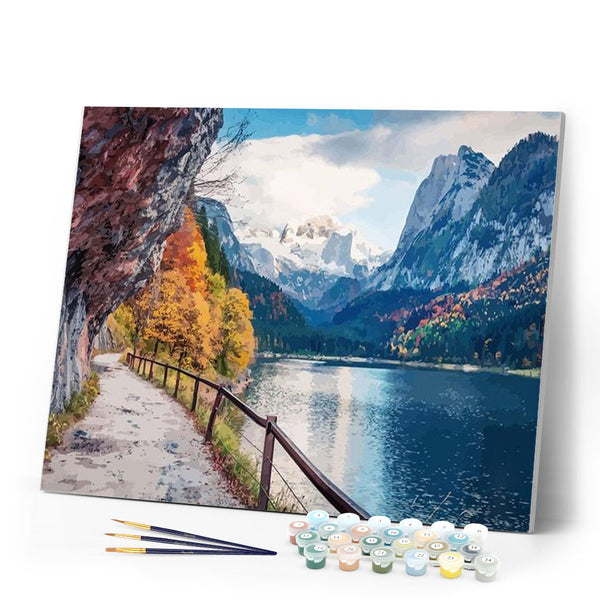 paint by numbers | Near the Mountains | advanced landscapes mountains new arrivals | FiguredArt