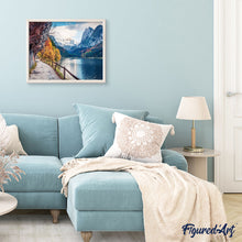 Load image into Gallery viewer, paint by numbers | Near the Mountains | advanced landscapes mountains new arrivals | FiguredArt