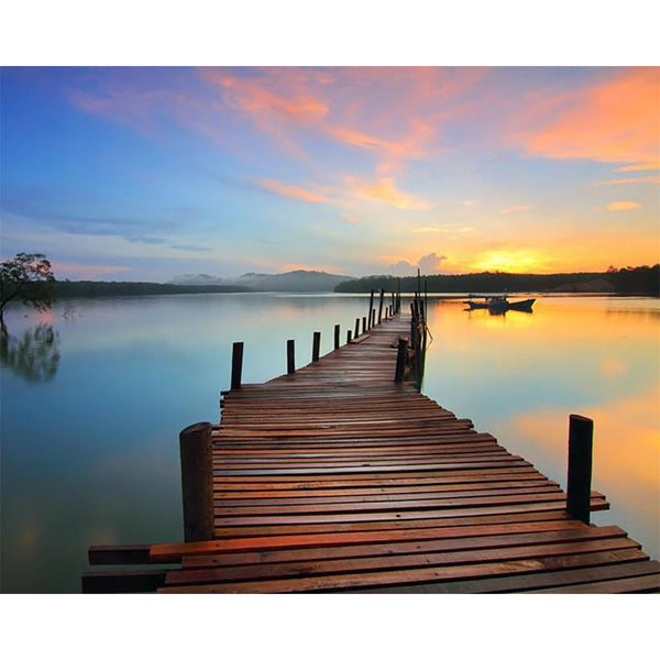 paint by numbers | Path on the Water | advanced landscapes new arrivals | FiguredArt
