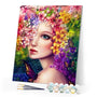 paint by numbers | Woman with Flowers | advanced flowers new arrivals portrait | FiguredArt