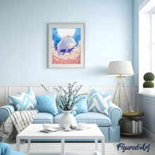 Load image into Gallery viewer, paint by numbers | Cute Whale | animals easy fish new arrivals whales | FiguredArt
