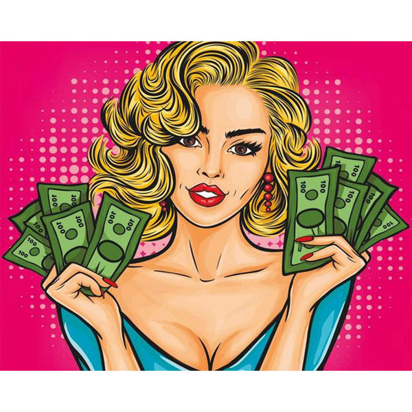 paint by numbers | Money is Sexy | easy new arrivals portrait | FiguredArt