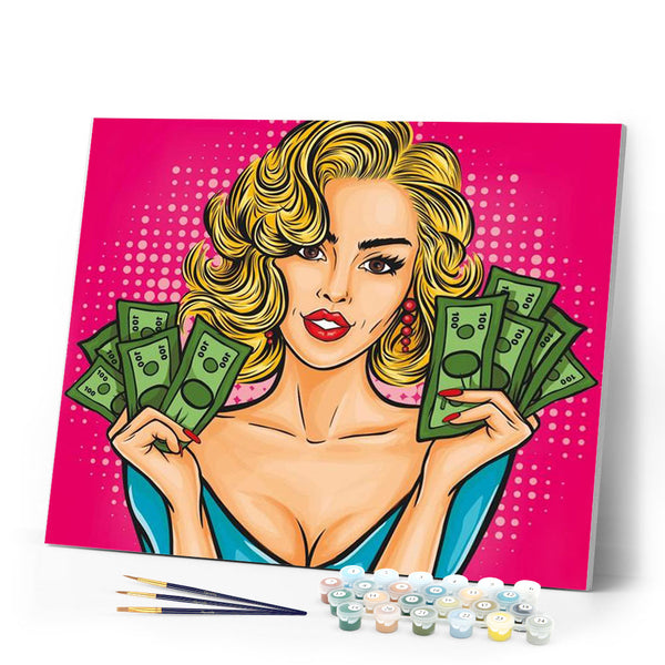 paint by numbers | Money is Sexy | easy new arrivals portrait | FiguredArt