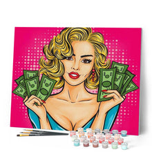Load image into Gallery viewer, paint by numbers | Money is Sexy | easy new arrivals portrait | FiguredArt