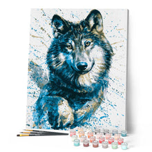 Load image into Gallery viewer, paint by numbers | Beautiful Wolf | animals intermediate new arrivals wolves | FiguredArt