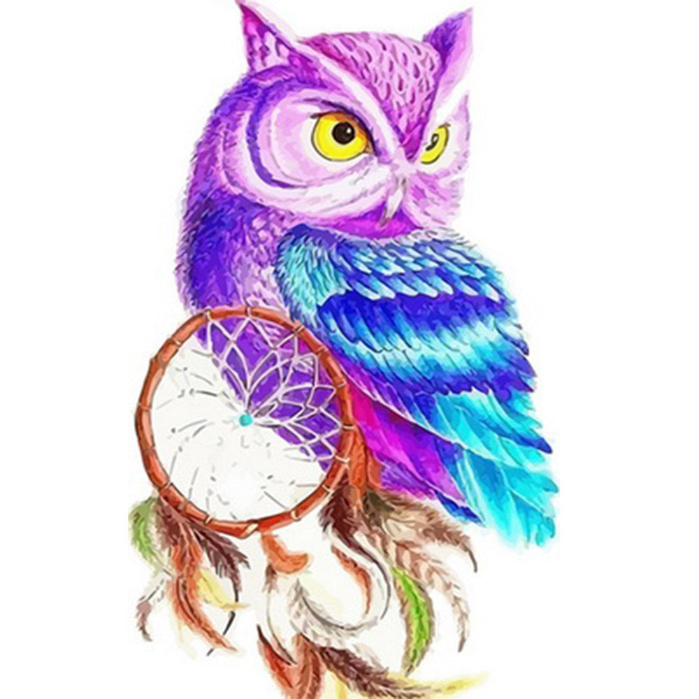paint by numbers | Owl in Color | animals intermediate new arrivals owls | FiguredArt