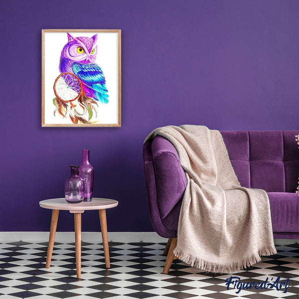 paint by numbers | Owl in Color | animals intermediate new arrivals owls | FiguredArt