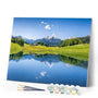 paint by numbers | Mountain Reflection on the Lake during Summer | intermediate landscapes new arrivals | FiguredArt
