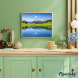 paint by numbers | Mountain Reflection on the Lake during Summer | intermediate landscapes new arrivals | FiguredArt