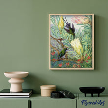 Load image into Gallery viewer, paint by numbers | Birds and Big Flowers | advanced animals birds flowers new arrivals | FiguredArt