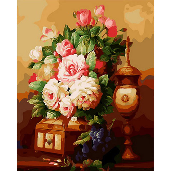 paint by numbers | Flowers and Grapes | easy flowers new arrivals | FiguredArt