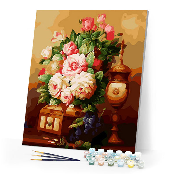 paint by numbers | Flowers and Grapes | easy flowers new arrivals | FiguredArt