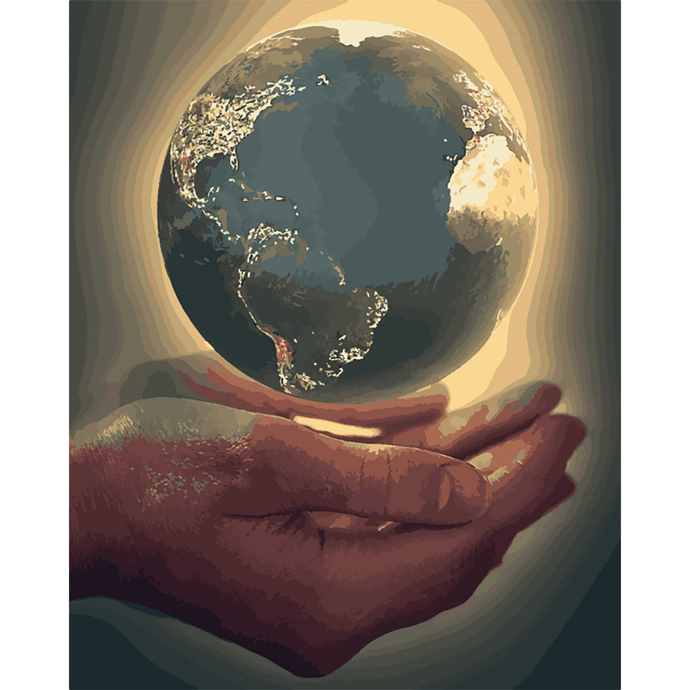 paint by numbers | Planet Earth in your Hands | easy new arrivals romance | FiguredArt