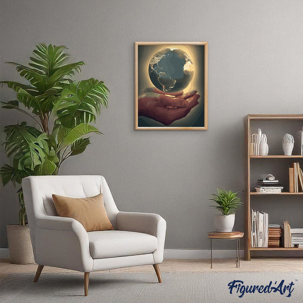 paint by numbers | Planet Earth in your Hands | easy new arrivals romance | FiguredArt