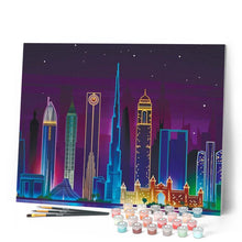 Load image into Gallery viewer, paint by numbers | Asian City by Night | cities easy | FiguredArt