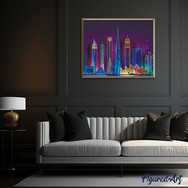 paint by numbers | Asian City by Night | cities easy | FiguredArt