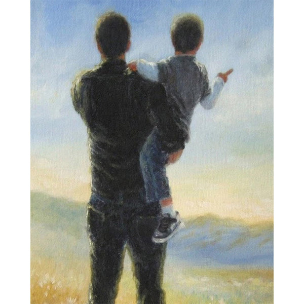 paint by numbers | Father and his Son | advanced landscapes new arrivals | FiguredArt
