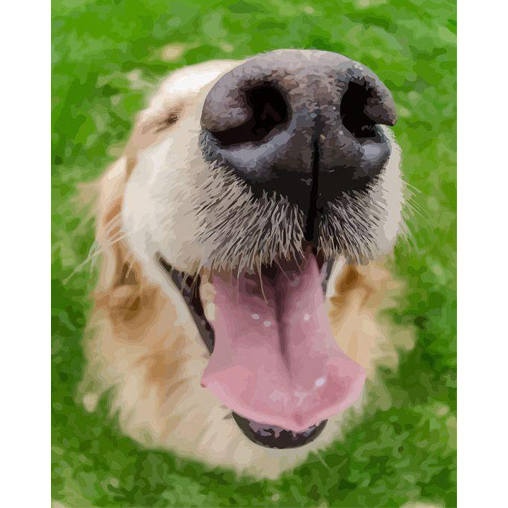paint by numbers | Dog Mouth | animals dogs intermediate new arrivals | FiguredArt