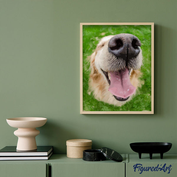 paint by numbers | Dog Mouth | animals dogs intermediate new arrivals | FiguredArt