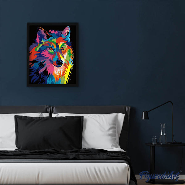 paint by numbers | Wolf Pop Art | animals dogs easy Pop Art wolves | FiguredArt