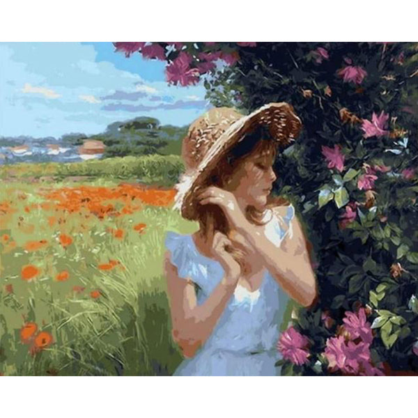 paint by numbers | Young Girl in the Countryside | intermediate landscapes new arrivals romance | FiguredArt