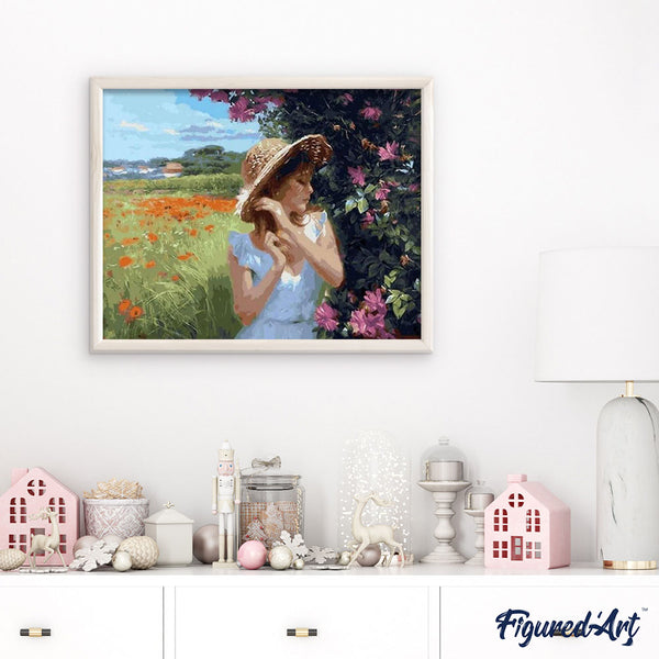 paint by numbers | Young Girl in the Countryside | intermediate landscapes new arrivals romance | FiguredArt