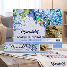 Load image into Gallery viewer, paint by numbers | Young Girl and her Cat | animals cats intermediate new arrivals | FiguredArt