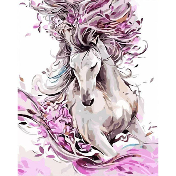 paint by numbers | Beautiful Horse in Pink | animals easy horses new arrivals | FiguredArt