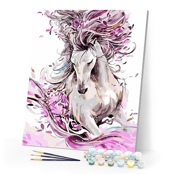 paint by numbers | Beautiful Horse in Pink | animals easy horses new arrivals | FiguredArt
