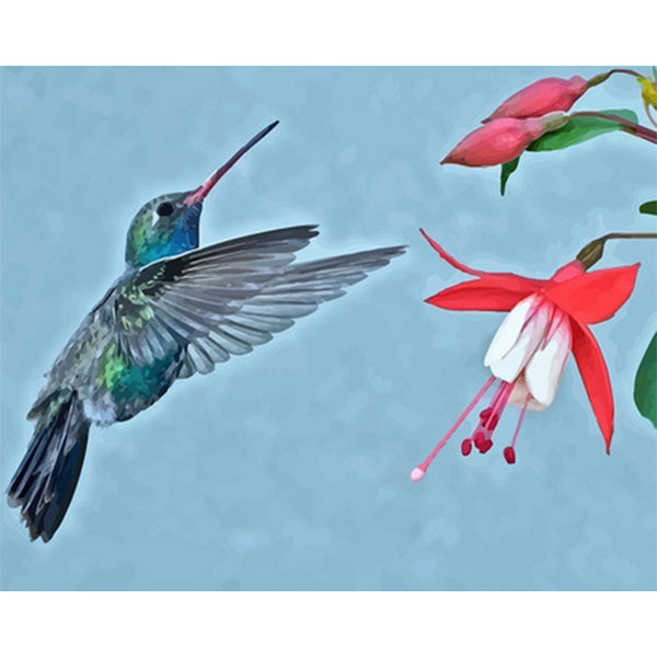 paint by numbers | Hibiscus and Flowers | animals birds flowers intermediate new arrivals | FiguredArt