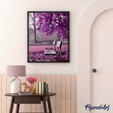 paint by numbers | Park Bench | flowers intermediate landscapes | FiguredArt