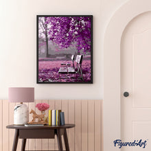 Load image into Gallery viewer, paint by numbers | Park Bench | flowers intermediate landscapes | FiguredArt