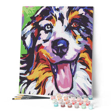 Load image into Gallery viewer, paint by numbers | Funky Dog | animals dogs intermediate new arrivals | FiguredArt