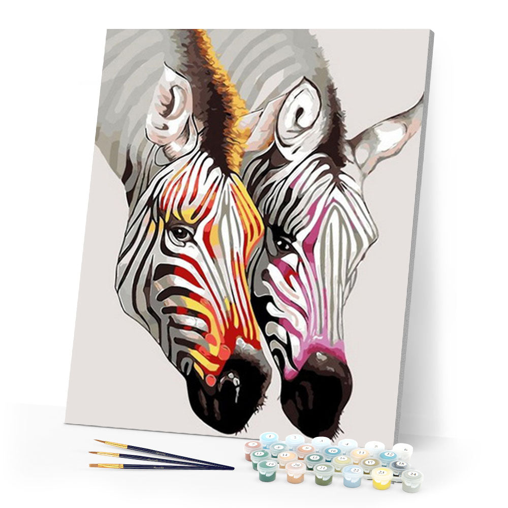 paint by numbers | Pretty Zebras | animals easy zebras | FiguredArt
