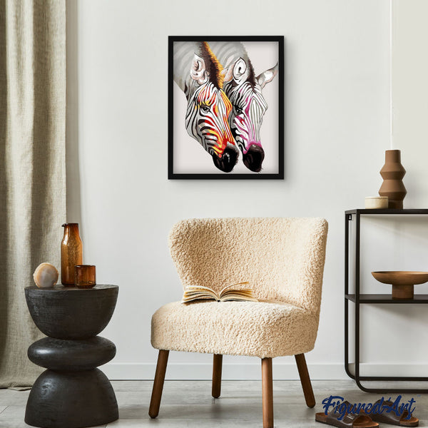 paint by numbers | Pretty Zebras | animals easy zebras | FiguredArt
