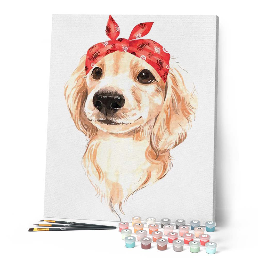 アイドル [MINYYUNY] Free Lettering PET Color Paint by Numbers - My Cute Dog – Figured'Art