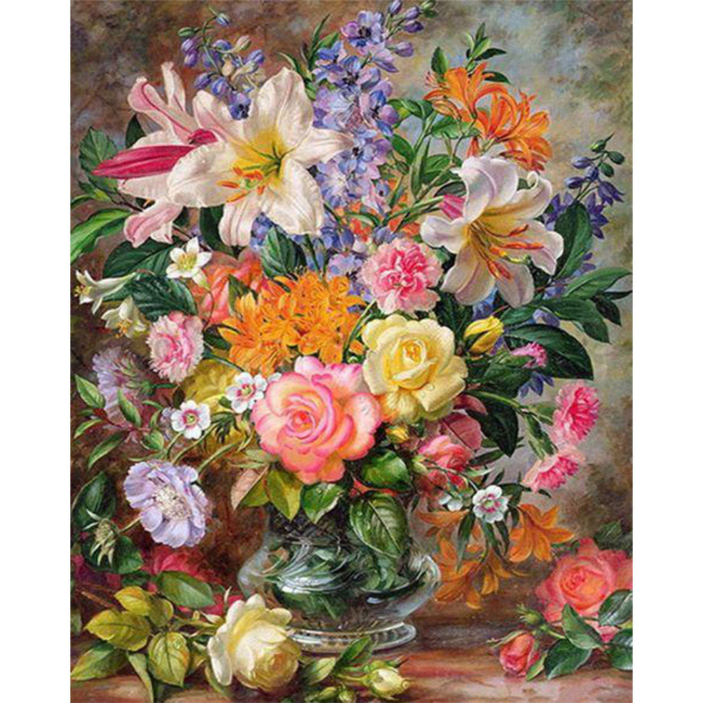 その他 Flowers Art Works Couleur Paint by Numbers - Flowers in All colors – Figured'Art