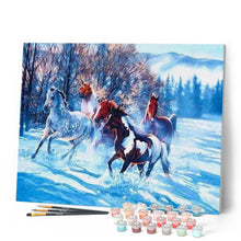 Load image into Gallery viewer, paint by numbers | Horses in the Snow | advanced | FiguredArt