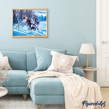 Load image into Gallery viewer, paint by numbers | Horses in the Snow | advanced | FiguredArt