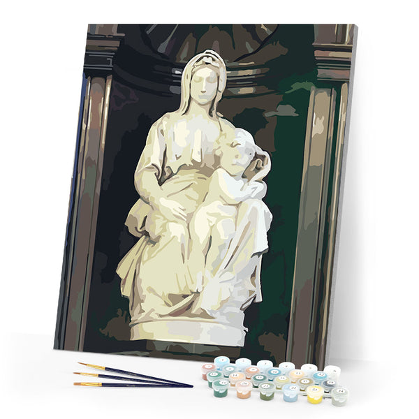 paint by numbers | Statue of Woman and Child | advanced new arrivals religion | FiguredArt